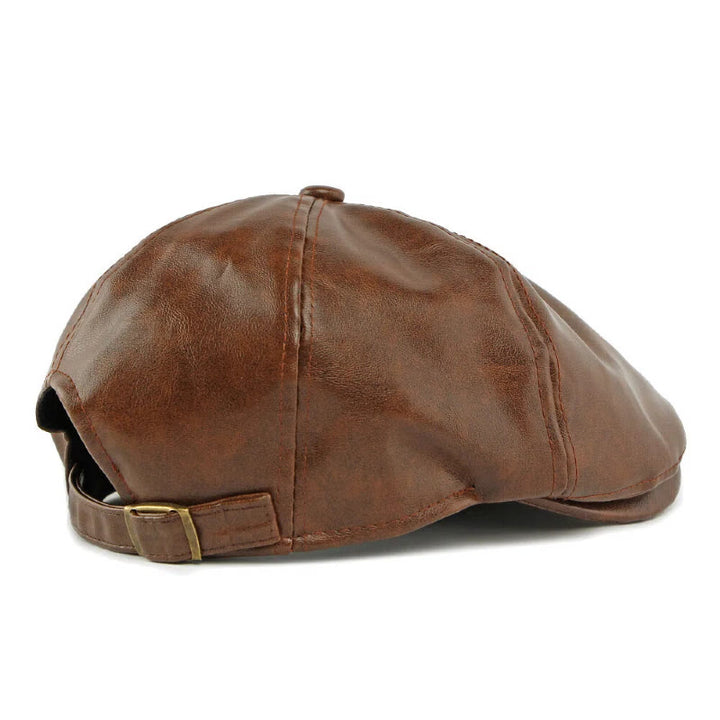 Boina vintage de piel sintética para hombre para invierno - image 2