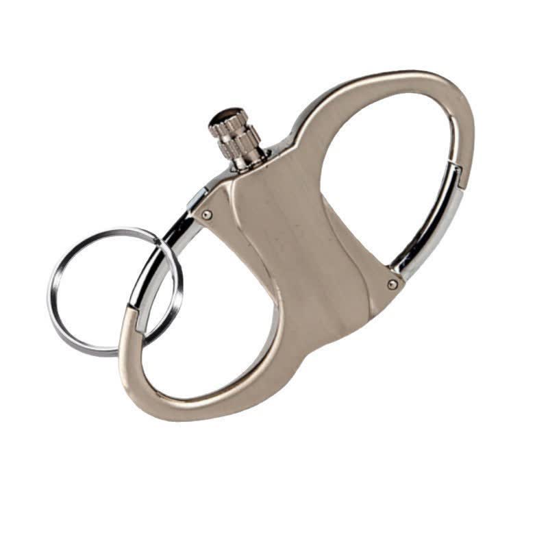 Encendedor de queroseno reutilizable con cerilla y llavero de doble anilla - Plata - image 10