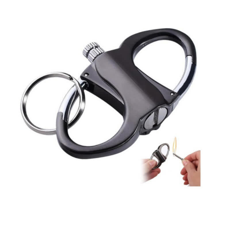 Encendedor de queroseno reutilizable con cerilla y llavero de doble anilla - image 4