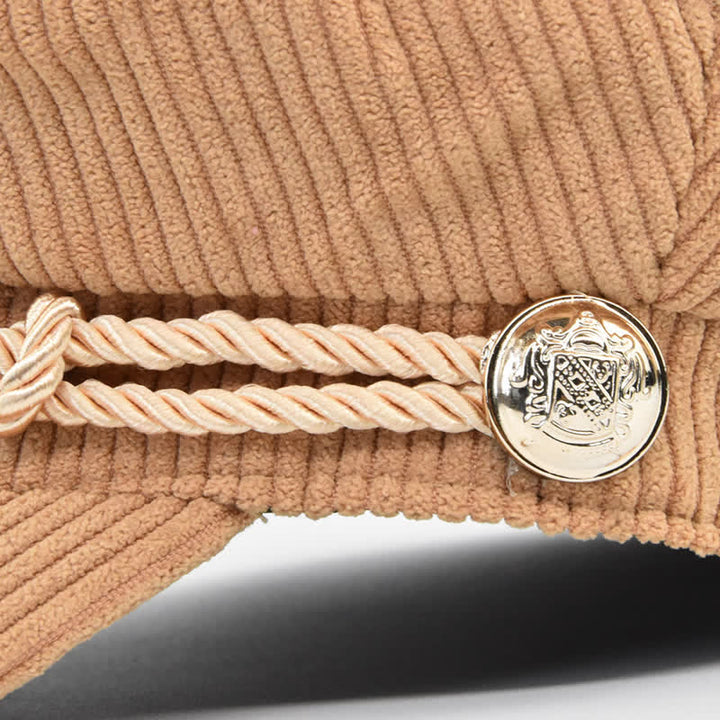 Boina estilo marinero con banda trenzada de pana acanalada - image 5