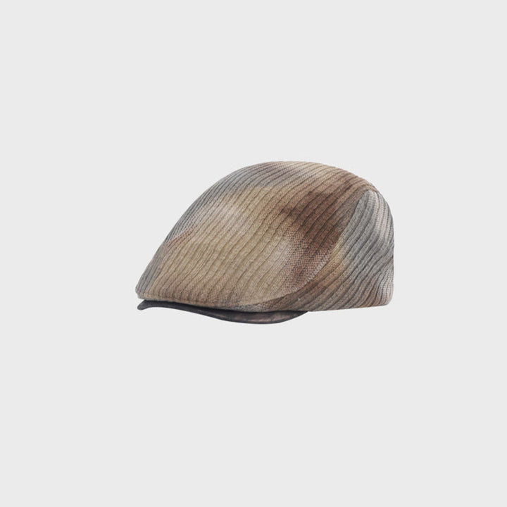 Boina de invierno retro de pana con efecto tie-dye para hombre - Gris - Ajustable (21 1/4"-22 7/8") - image 7