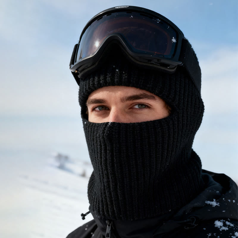 Gorro de invierno de punto envolvente, resistente al viento y con cara completa, 360° - image 1