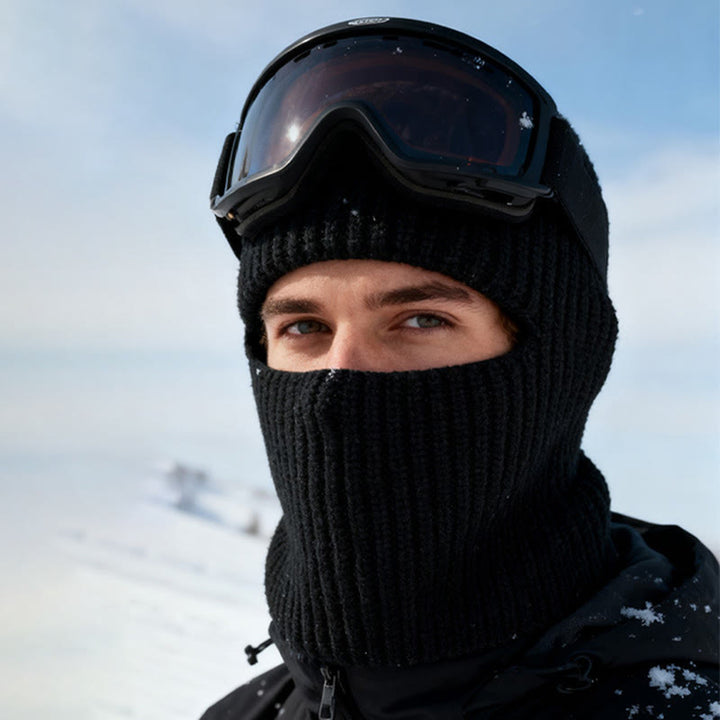 Gorro de invierno de punto envolvente, resistente al viento y con cara completa, 360° - image 1
