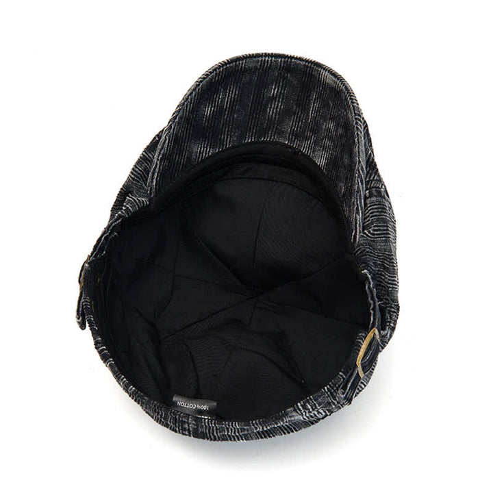 Boina vintage de pana lavada con hebilla ajustable - image 7