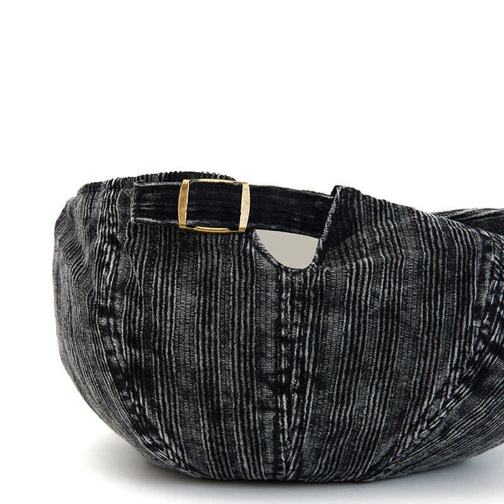 Boina vintage de pana lavada con hebilla ajustable - image 3