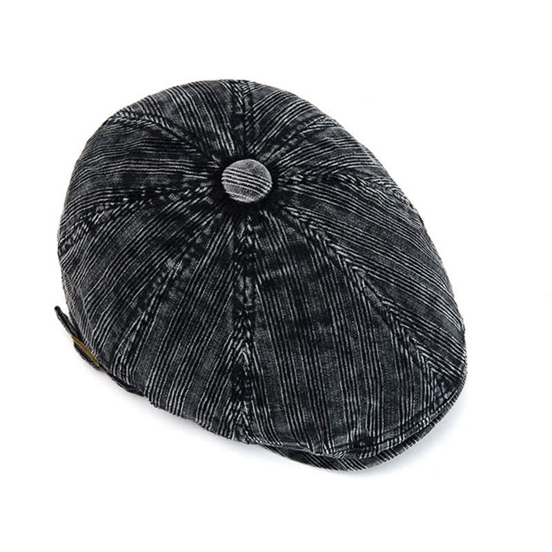 Boina vintage de pana lavada con hebilla ajustable - image 5