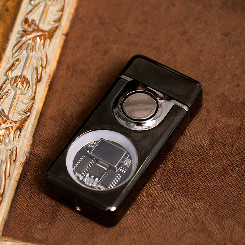 Encendedor con pantalla LED y sensor de gravedad de voz para hombre con doble llama - image 6