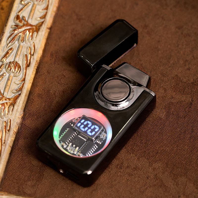 Encendedor con pantalla LED y sensor de gravedad de voz para hombre con doble llama - image 5