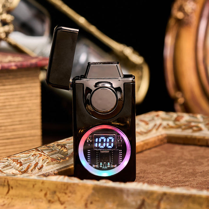 Encendedor con pantalla LED y sensor de gravedad de voz para hombre con doble llama - image 4