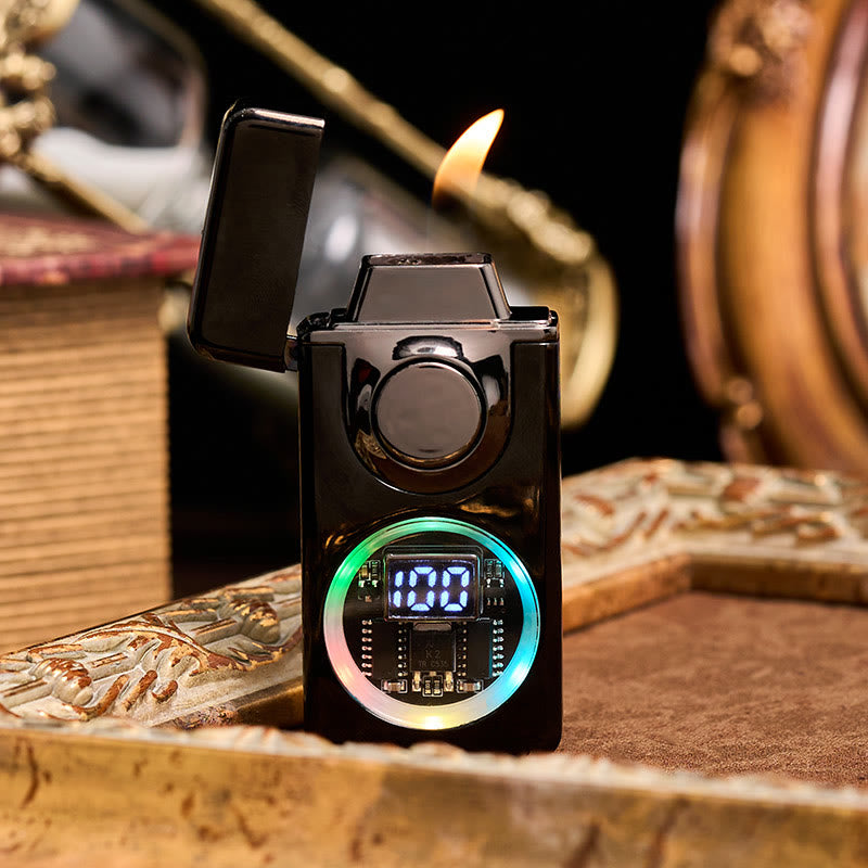 Encendedor con pantalla LED y sensor de gravedad de voz para hombre con doble llama - image 2