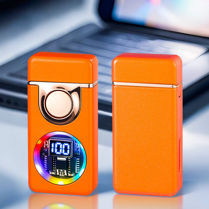 Encendedor con pantalla LED y sensor de gravedad de voz para hombre con doble llama - Estilo #4 - image 11