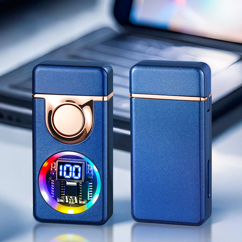 Encendedor con pantalla LED y sensor de gravedad de voz para hombre con doble llama - Estilo #5 - image 12