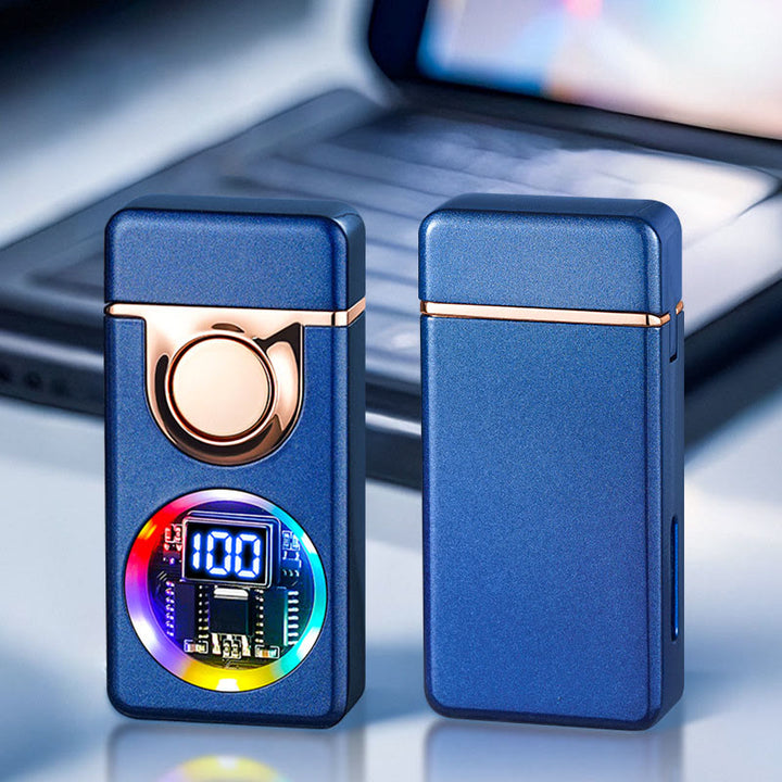 Encendedor con pantalla LED y sensor de gravedad de voz para hombre con doble llama - Estilo #5 - image 12