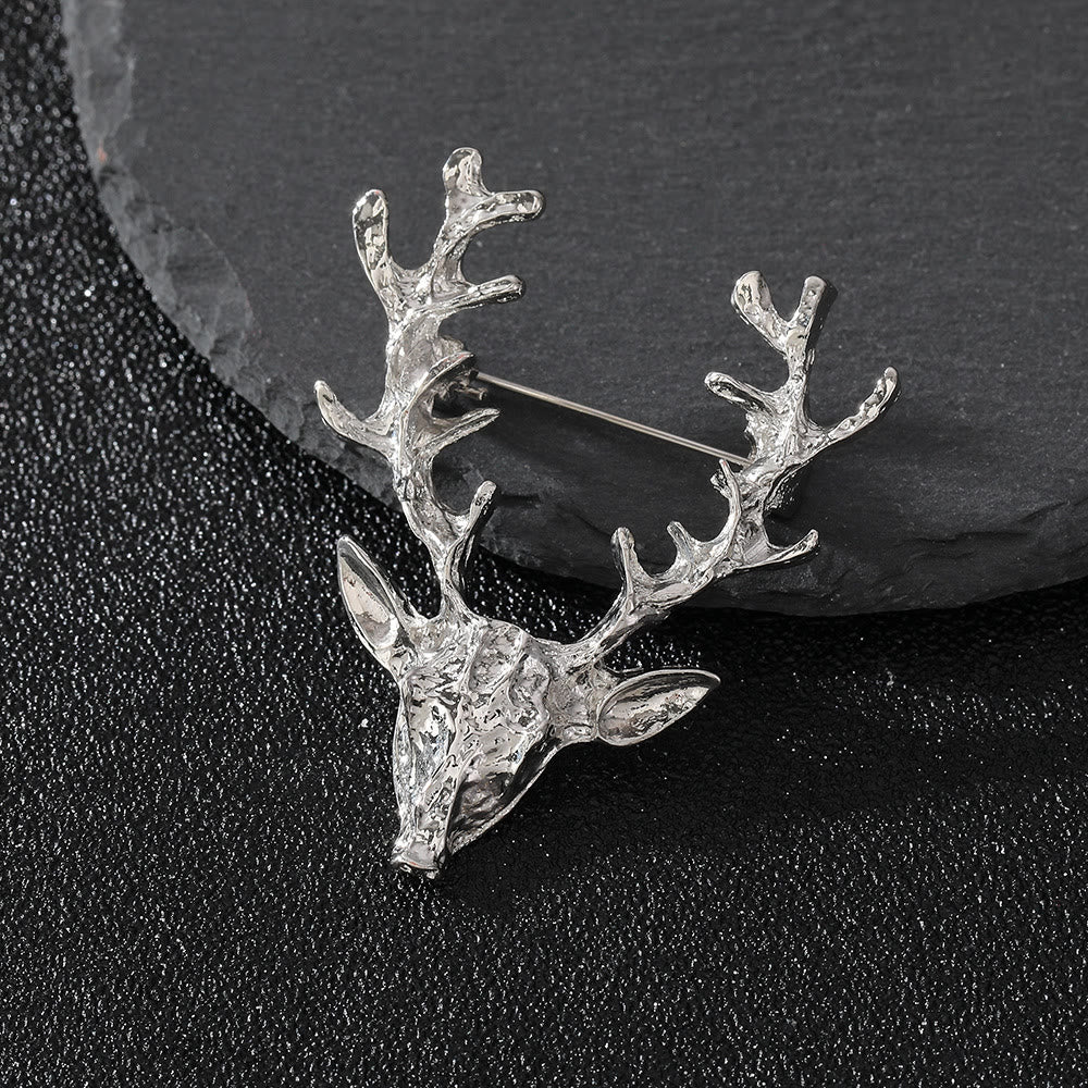 Broche de alce moderno, minimalista, geométrico, facetado y de dos tonos - Estilo #4 - image 5