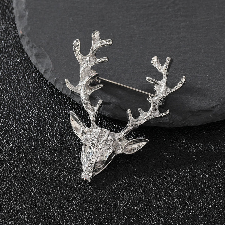 Broche de alce moderno, minimalista, geométrico, facetado y de dos tonos - Estilo #4 - image 5