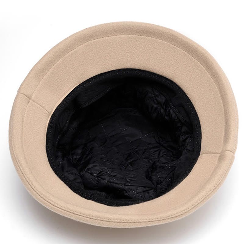 Sombrero de pescador de fieltro suave con decoración de lazo para mujer - image 6