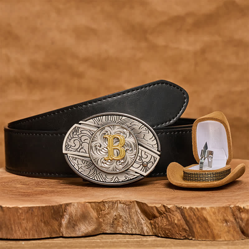 Juego de anillos funcionales con hebilla de cinturón y cuchillo oculto con letra inicial DIY - image 3