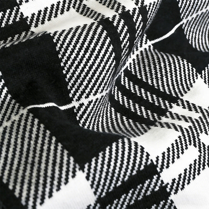 Bufanda de invierno acogedora con cuadros texturizados y elegantes para hombre - image 2