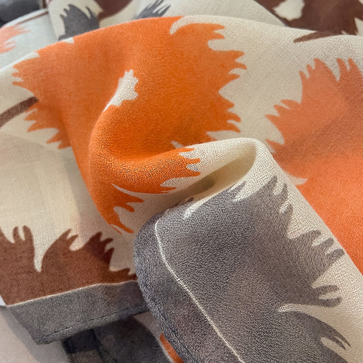 Bufanda ligera, versátil y multicolor con estampado floral elegante para mujer - image 9