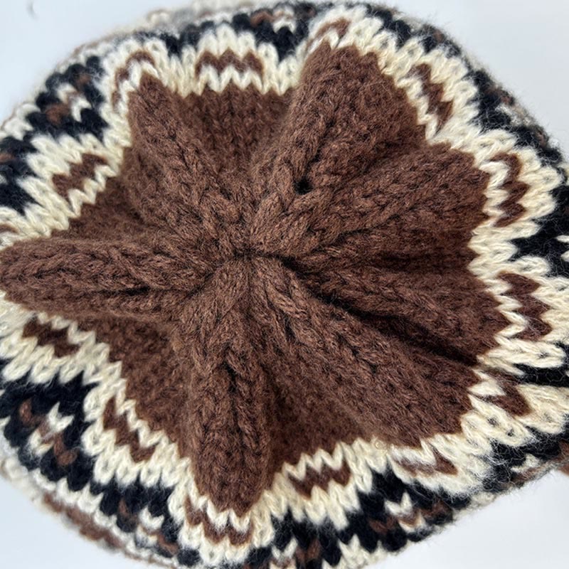 Bolso bandolera de punto con estampado retro para mujer, de doble uso - image 5