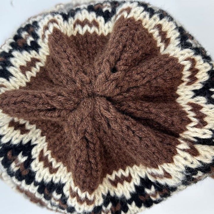 Bolso bandolera de punto con estampado retro para mujer, de doble uso - image 5