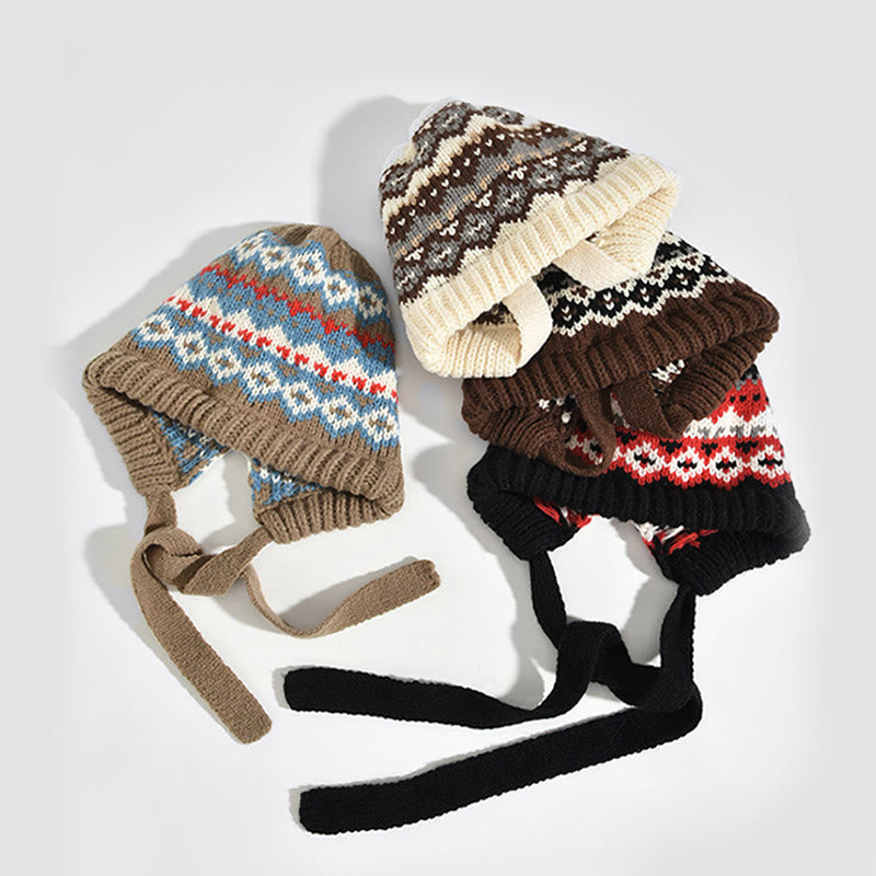 Bolso bandolera de punto con estampado retro para mujer, de doble uso - image 8