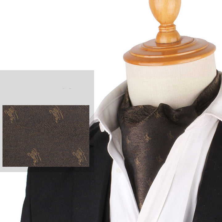 Corbata estampada elegante retro británica para camisa de traje para hombre - Estilo #8 - image 10