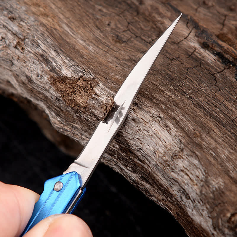 Mini llavero plegable con forma de cuchillo para acampar - image 6