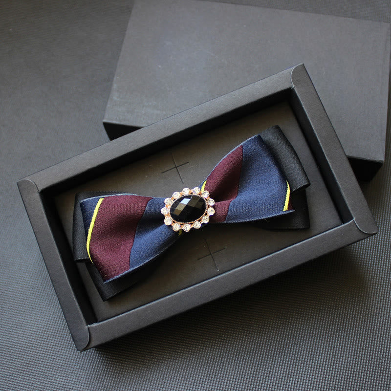 Pajarita formal con diseño geométrico y gemas para hombre - Estilo #2 - image 1