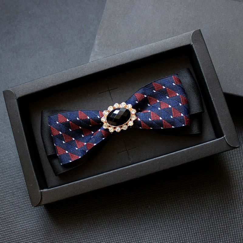 Pajarita formal con diseño geométrico y gemas para hombre - Estilo #1 - image 0