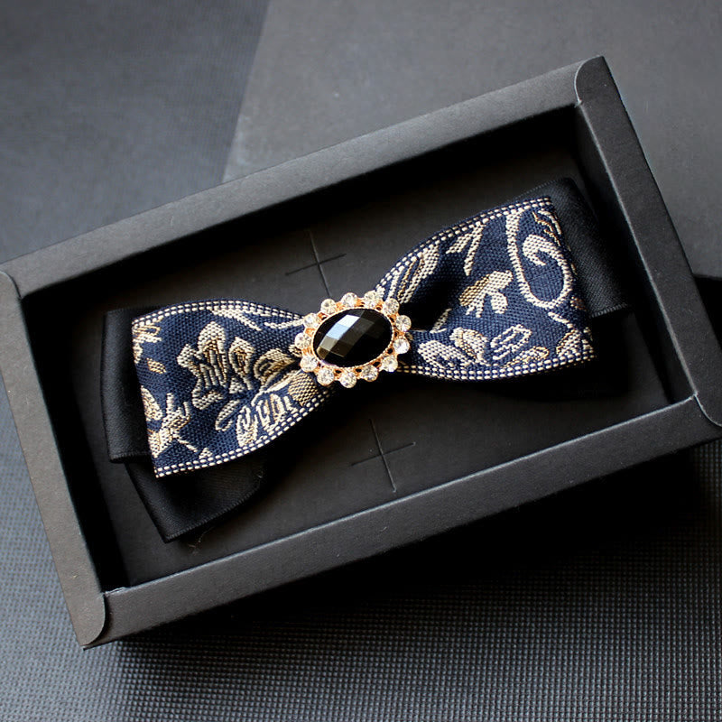 Pajarita formal con diseño geométrico y gemas para hombre - Estilo #8 - image 7