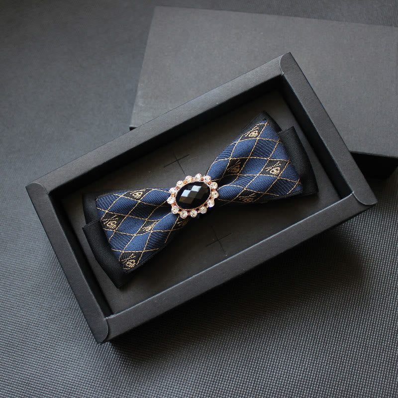 Pajarita formal con diseño geométrico y gemas para hombre - Estilo #3 - image 2