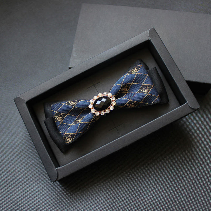 Pajarita formal con diseño geométrico y gemas para hombre - Estilo #3 - image 2