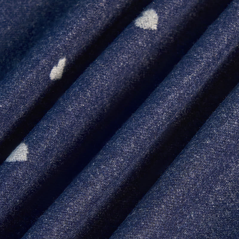 Bufanda festiva cálida azul marino con estampado de renos navideños para hombre - image 6