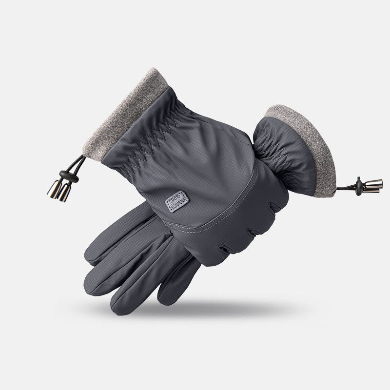 Guantes de invierno impermeables y cálidos para pantalla táctil para hombre - Azul marino - image 4