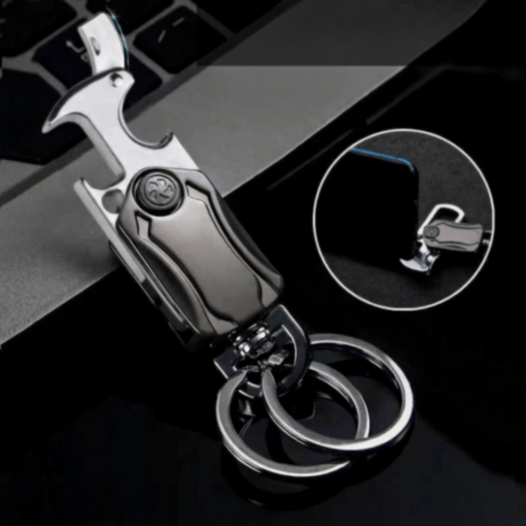 Cuchillo pequeño EDC con abrebotellas y llavero giratorio - Llavero con cuchillo - image 0