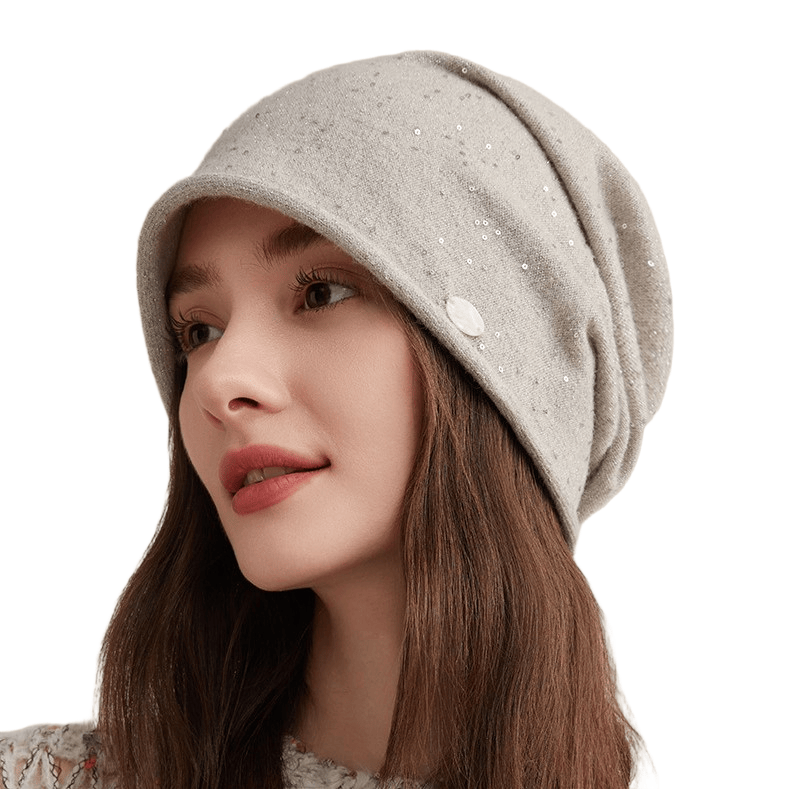Gorro de punto con lentejuelas para mujer - image 1
