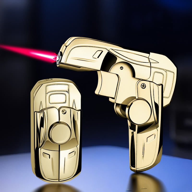 Encendedor de butano recargable plegable con forma de coche de carreras - Oro - image 12