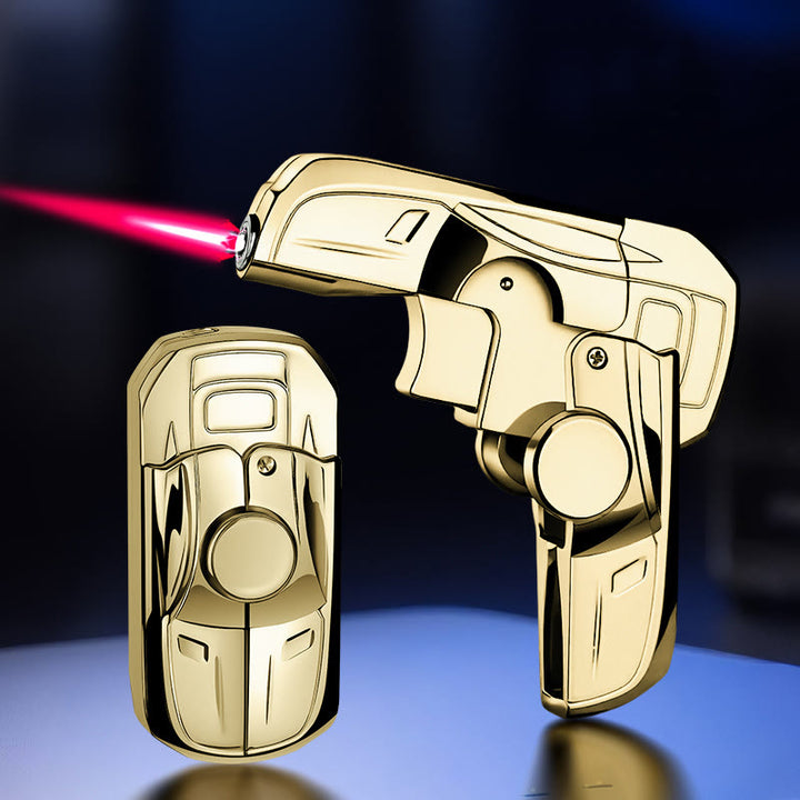 Encendedor de butano recargable plegable con forma de coche de carreras - Oro - image 12