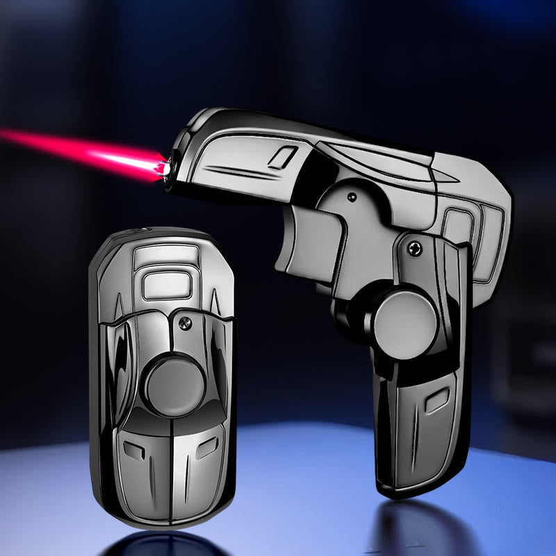 Encendedor de butano recargable plegable con forma de coche de carreras - Negro - image 1