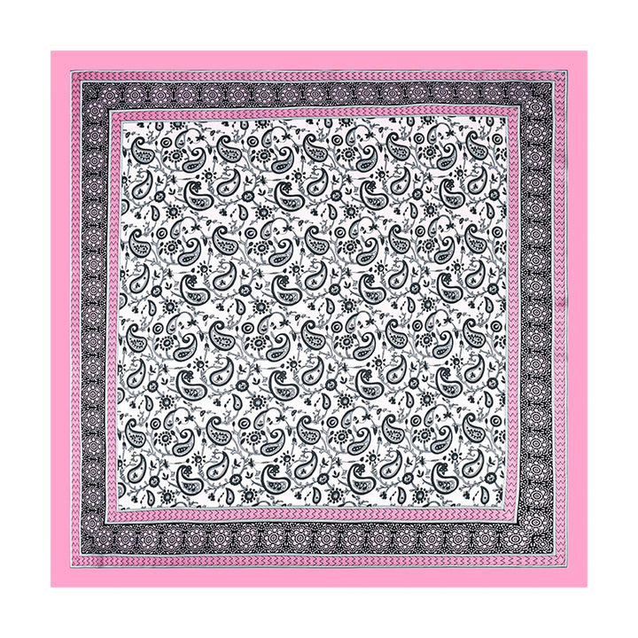 Bufanda cuadrada ligera y elegante con estampado de cachemira colorido para mujer para todas las estaciones - image 3