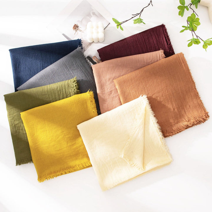 Bufanda con flecos multicolor, versátil, ligera y transpirable para mujer - image 35