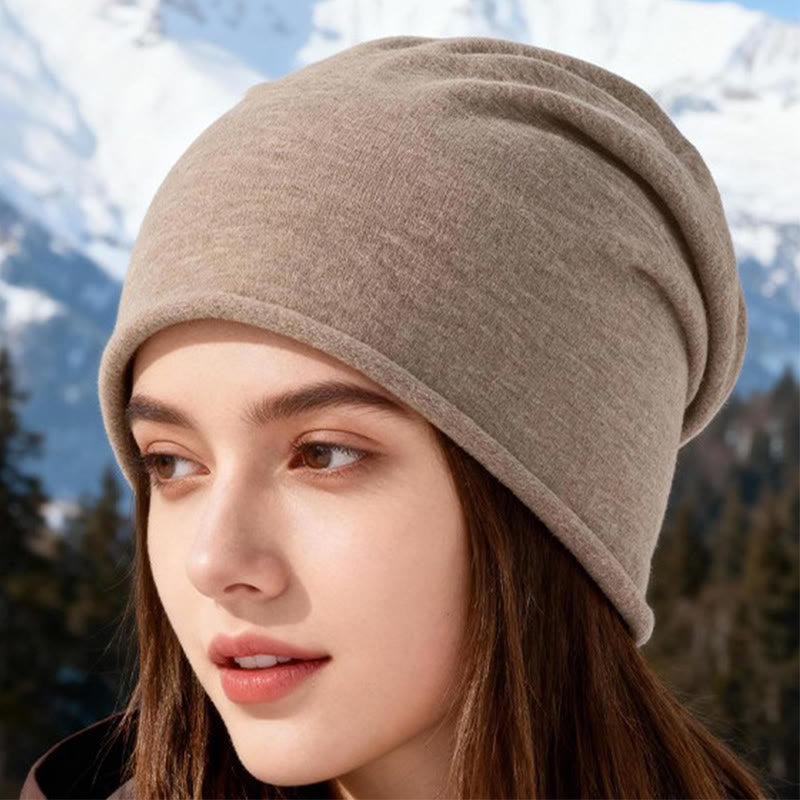 Gorro de punto para mujer, suave, multicolor, holgado, cálido y acogedor para invierno. - image 0