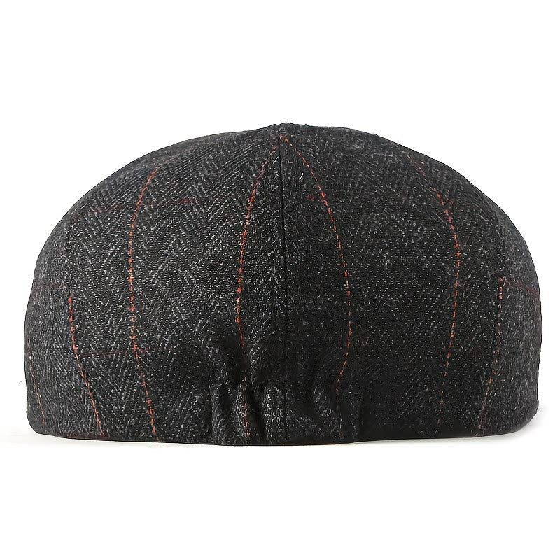 Gorro de boina estilo vendedor de periódicos con diseño de espiga retro elegante para hombre - image 3
