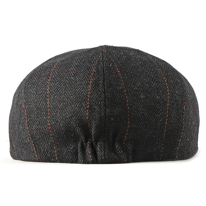 Gorro de boina estilo vendedor de periódicos con diseño de espiga retro elegante para hombre - image 3