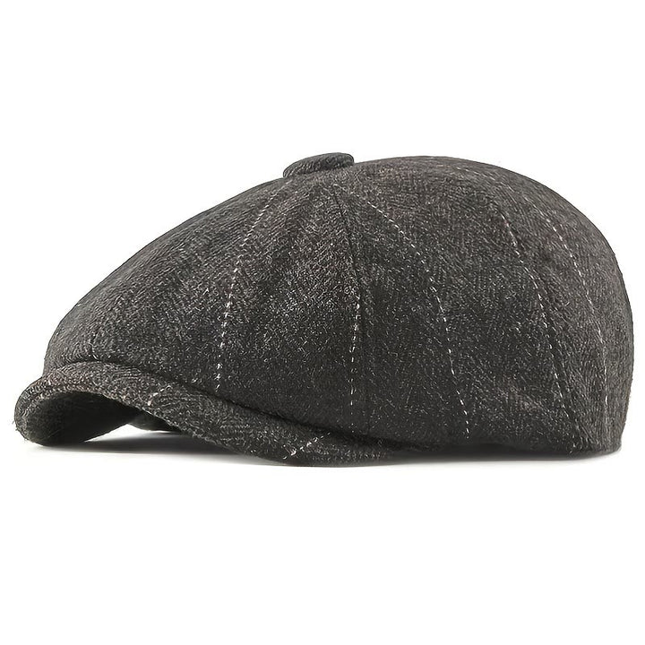 Gorro de boina estilo vendedor de periódicos con diseño de espiga retro elegante para hombre - Café - M (22-22 7/8") - image 0