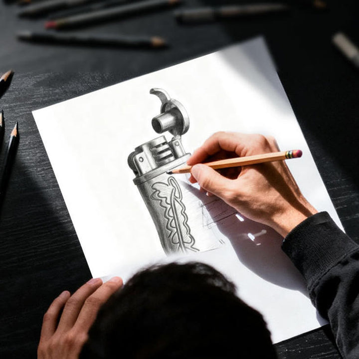 Encendedor de queroseno recargable de bronce con forma de bota de vaquero - image 2