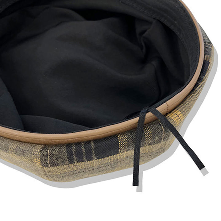 Boina de vendedor de periódicos a cuadros retro para mujer - image 9