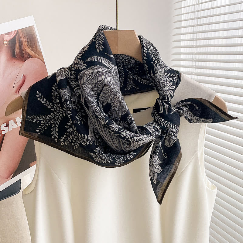 Bufanda cuadrada fina con estampados variados para mujer - Estilo #7 - image 6