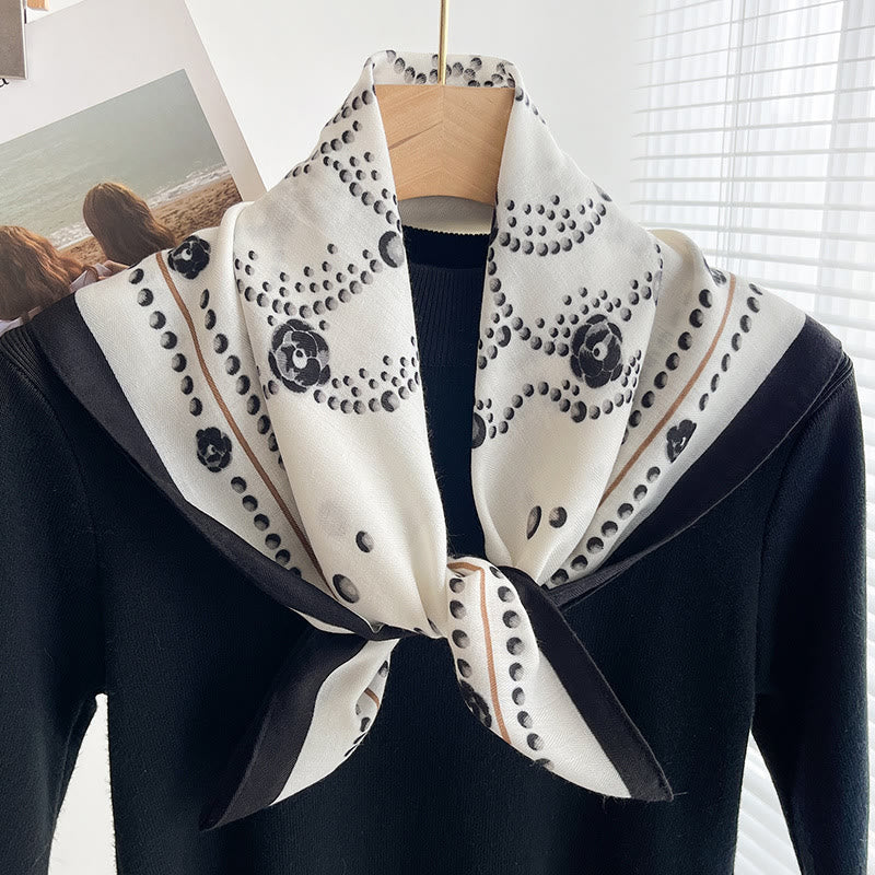 Bufanda cuadrada fina con estampados variados para mujer - Estilo #34 - image 33